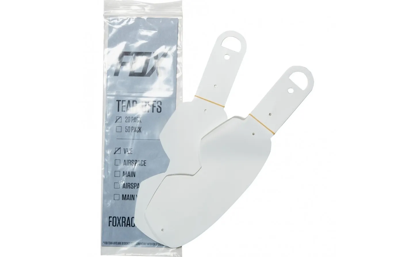 Tear Off Fox Vue Standard Tear Offs - 20Pk Transparente |23512-012|