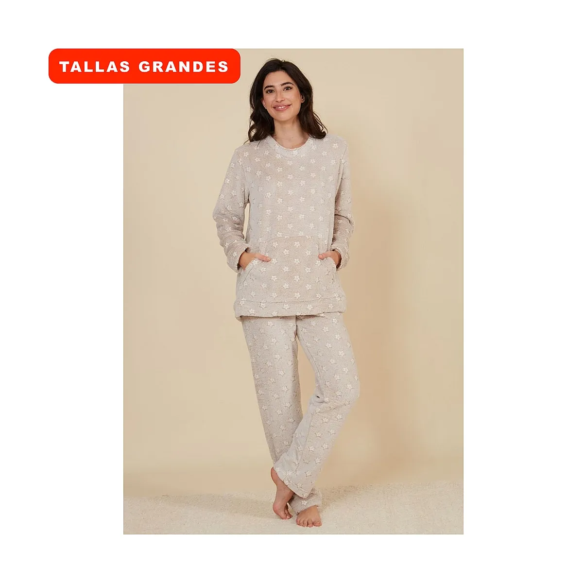 THERMAL POLAR  PAJAMAS WITH STARS AND POCKETS