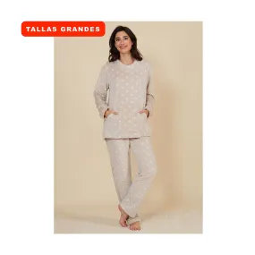 THERMAL POLAR  PAJAMAS WITH STARS AND POCKETS