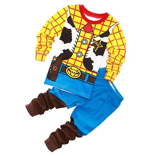 Toy Story Buzz Lightyear Woody Kids Boy Crew Neck Pjs Nightwear Loungewear Pijamas