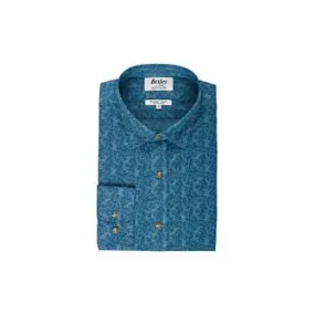 Tropical pattern Green cotton linen shirt - GOBERT