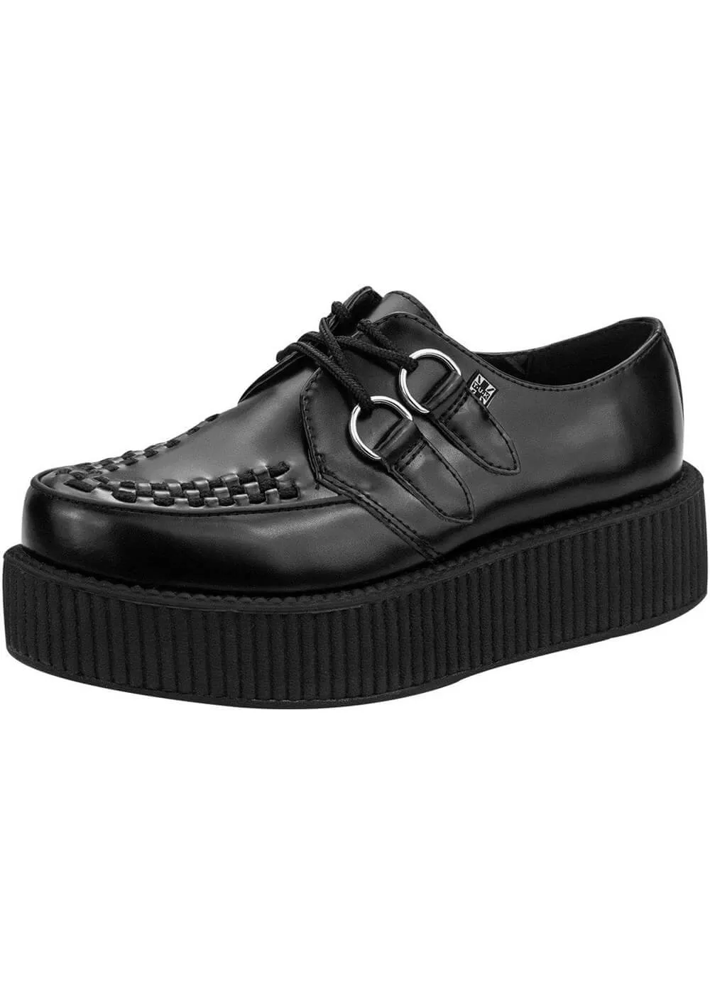 T.U.K Viva Hi Sole Leather Creepers Black