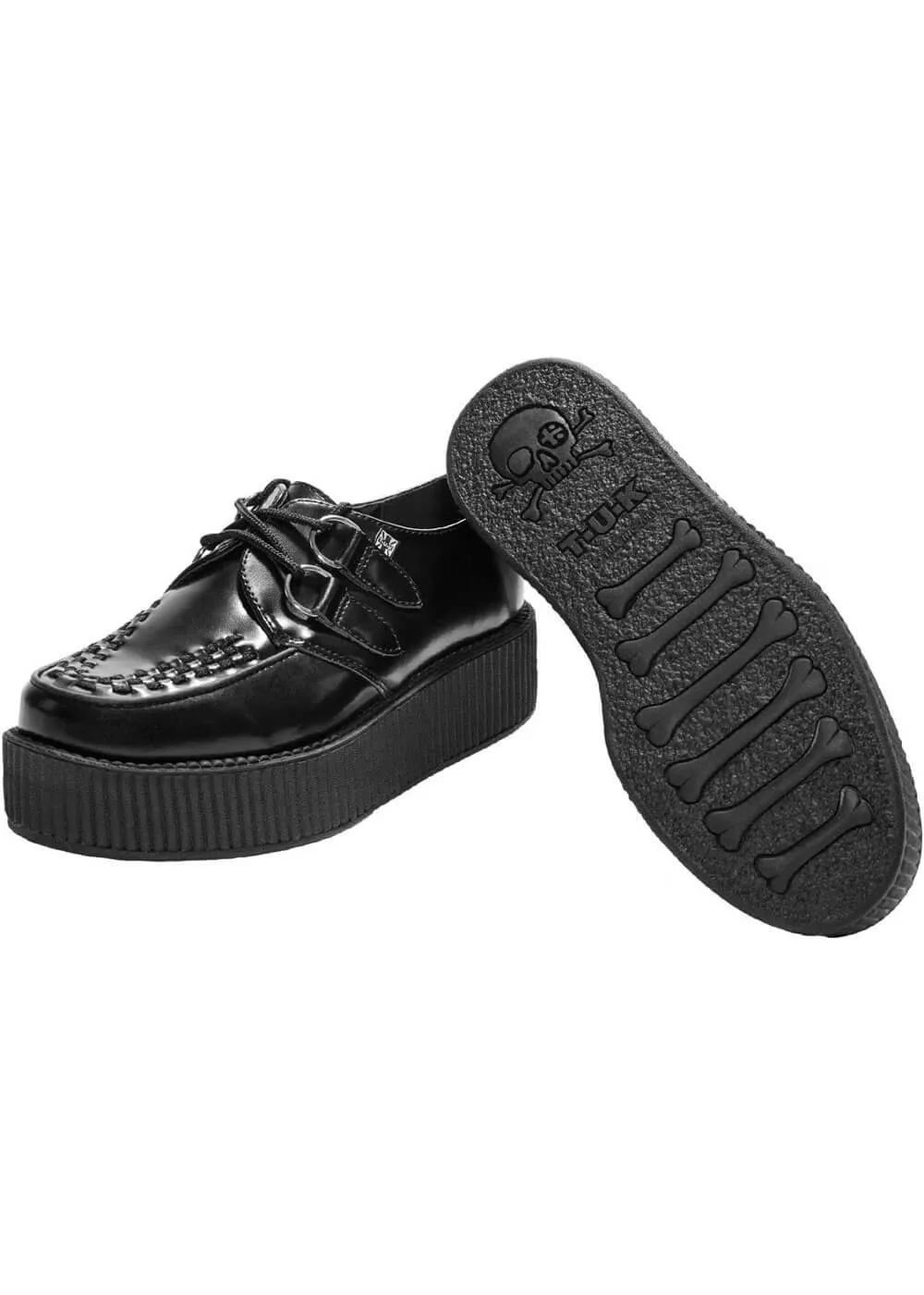 T.U.K Viva Hi Sole Leather Creepers Black