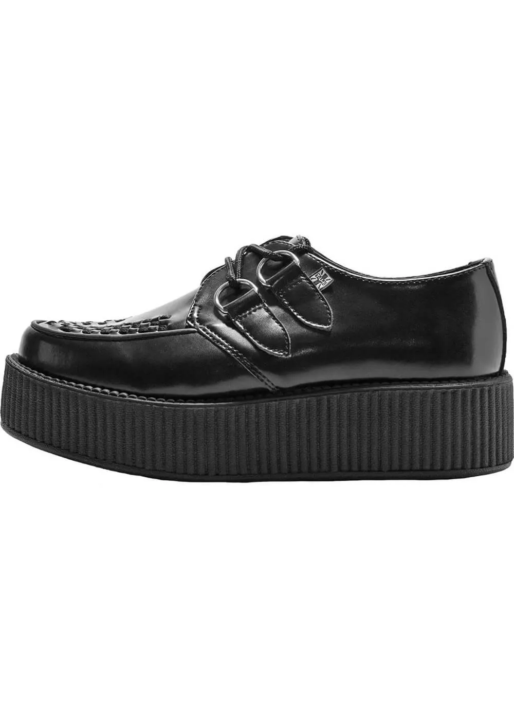 T.U.K Viva Hi Sole Leather Creepers Black