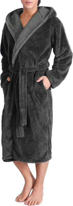 Ultra Soft Warm Collar Bathrobe - Long Loungewear And Nightwear