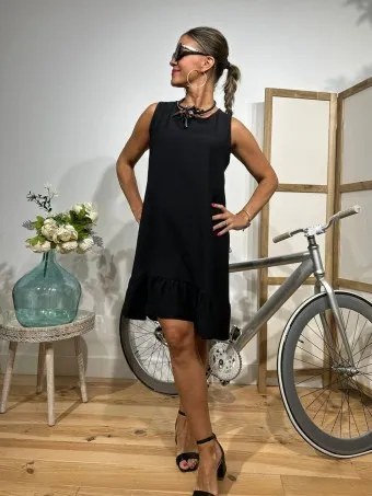 Vestido Corto Lazada GEORGIA Negro