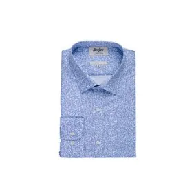 White & Blue printed shirt - ULDÉRIC