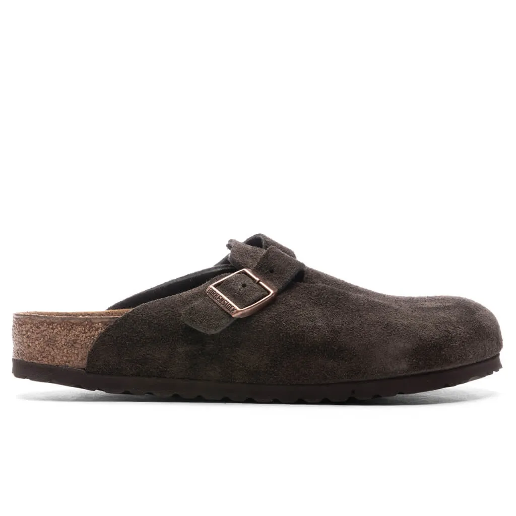 Wide Boston Soft Footbed Suede - Mocha