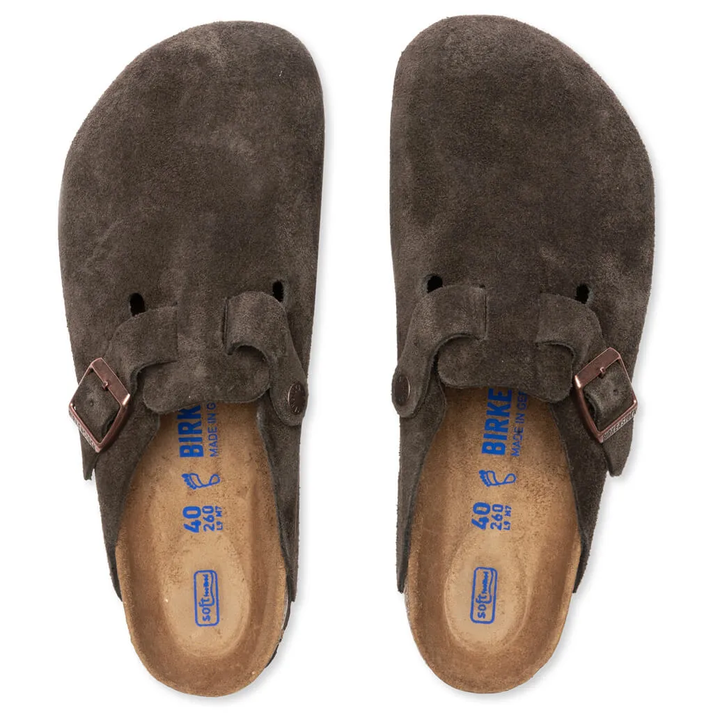 Wide Boston Soft Footbed Suede - Mocha