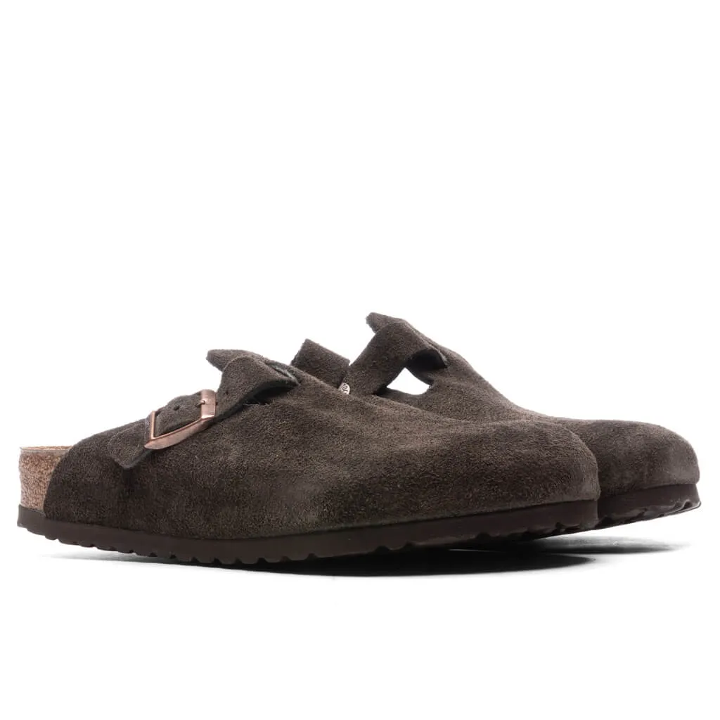 Wide Boston Soft Footbed Suede - Mocha