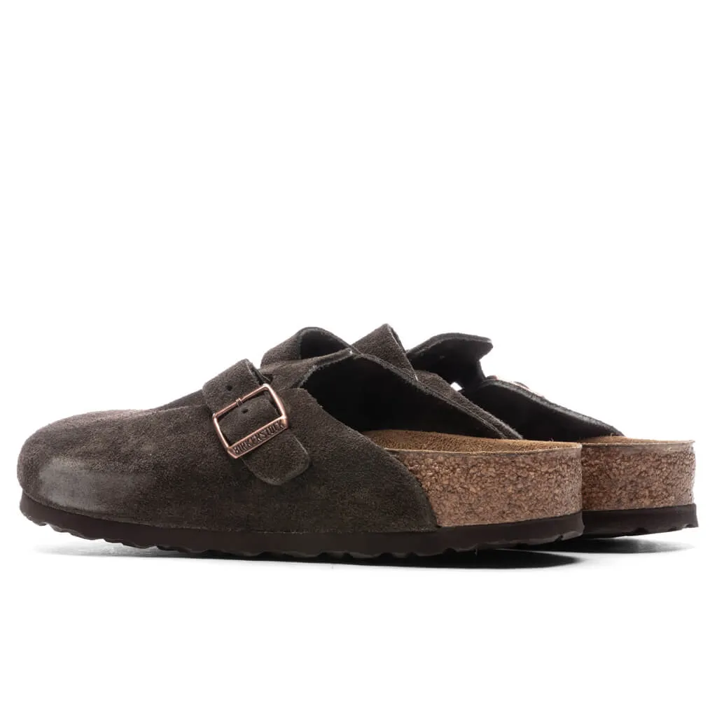 Wide Boston Soft Footbed Suede - Mocha