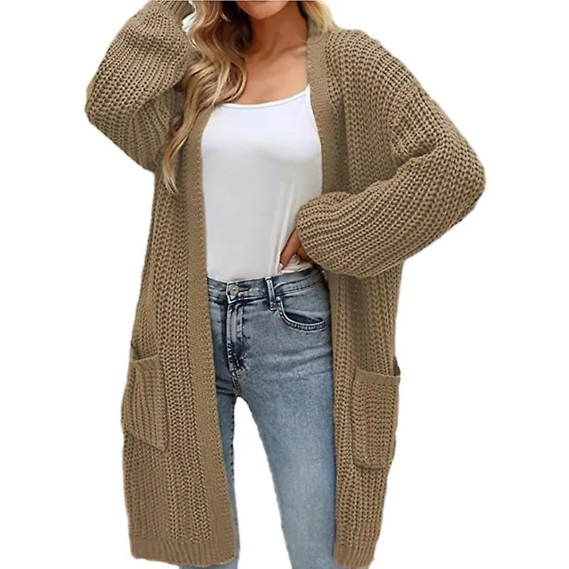 Women's Casual Open Front Long Sleeve Knit Sweaters Outerwear Coats