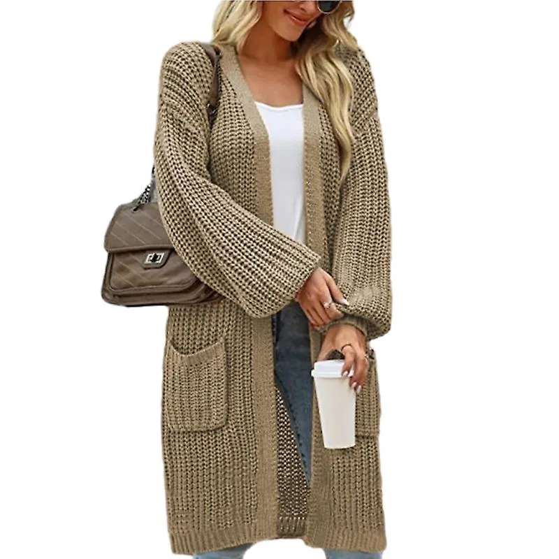 Women's Casual Open Front Long Sleeve Knit Sweaters Outerwear Coats