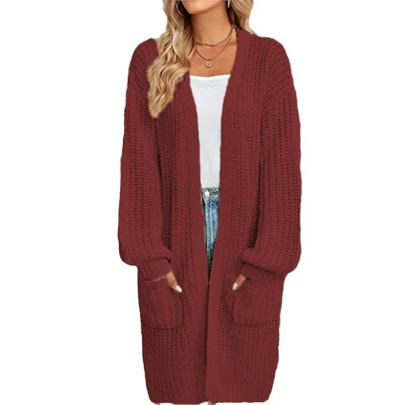 Women's Casual Open Front Long Sleeve Knit Sweaters Outerwear Coats