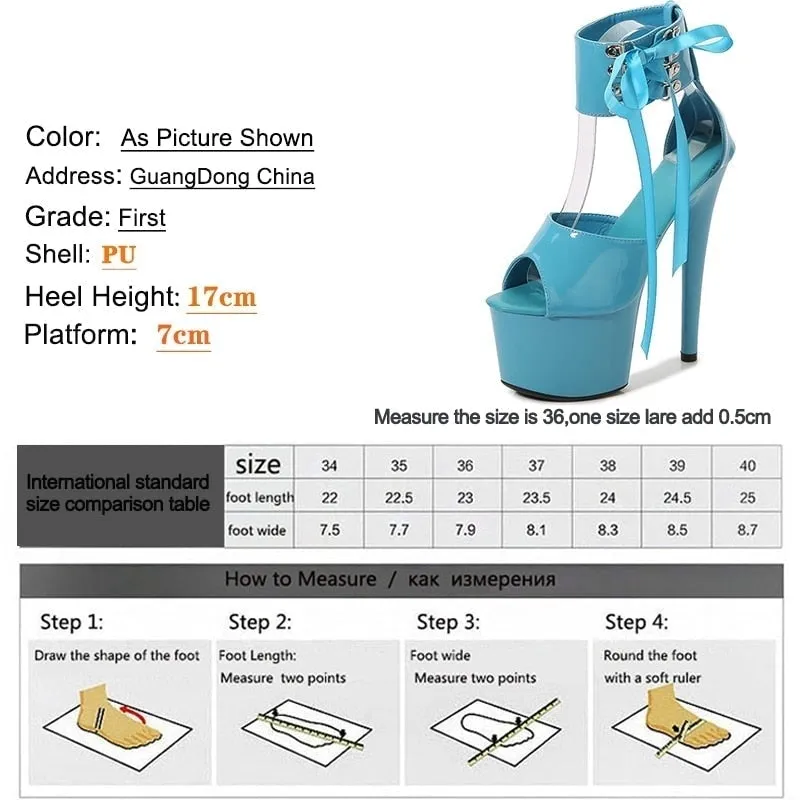 Women's Cover Heel Party Fashion Mixed Colors Ankle Strap Hi-Heel Pumps