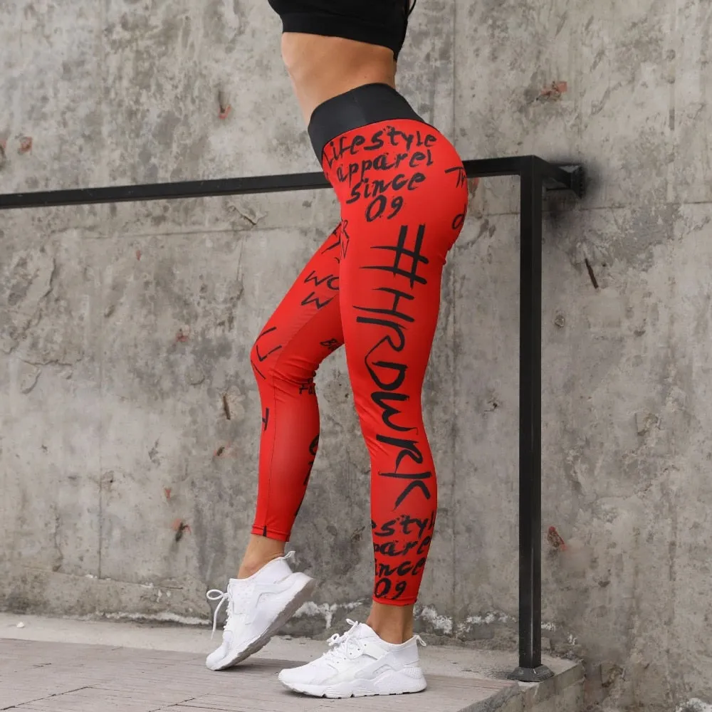 Women's Workout Leggings High Waist Gymwear Elastic Slim Pants