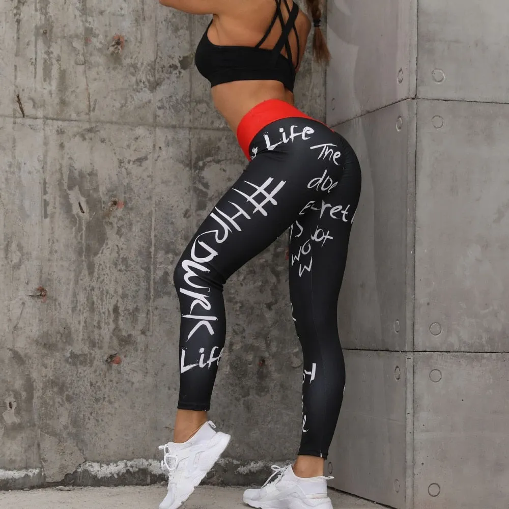 Women's Workout Leggings High Waist Gymwear Elastic Slim Pants