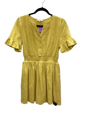 Yellow Dress Casual Midi Entro, Size S