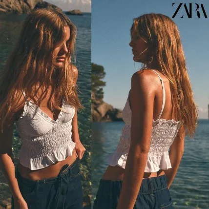 ZARA  |Casual Style Elegant Style Tanks & Camisoles