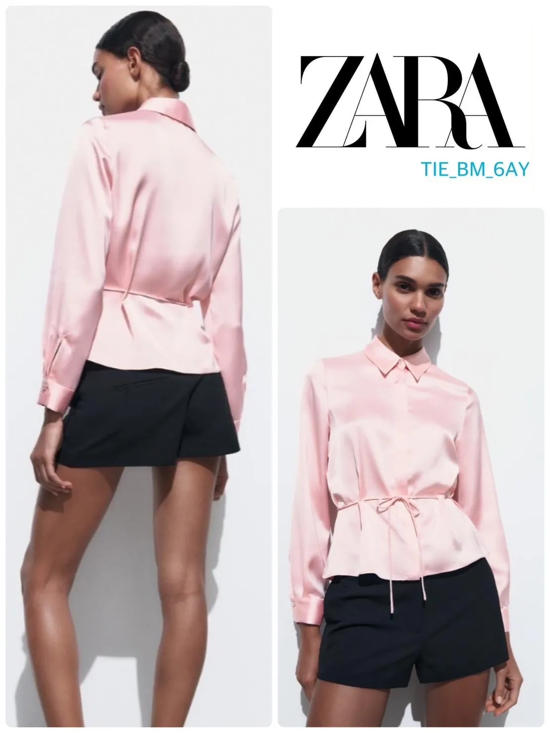 ZARA  |Casual Style Long Sleeves Plain Elegant Style