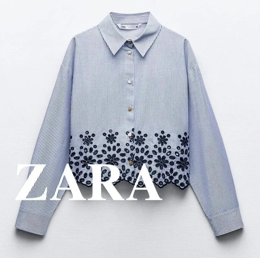 ZARA  |Stripes Casual Style Shirts & Blouses